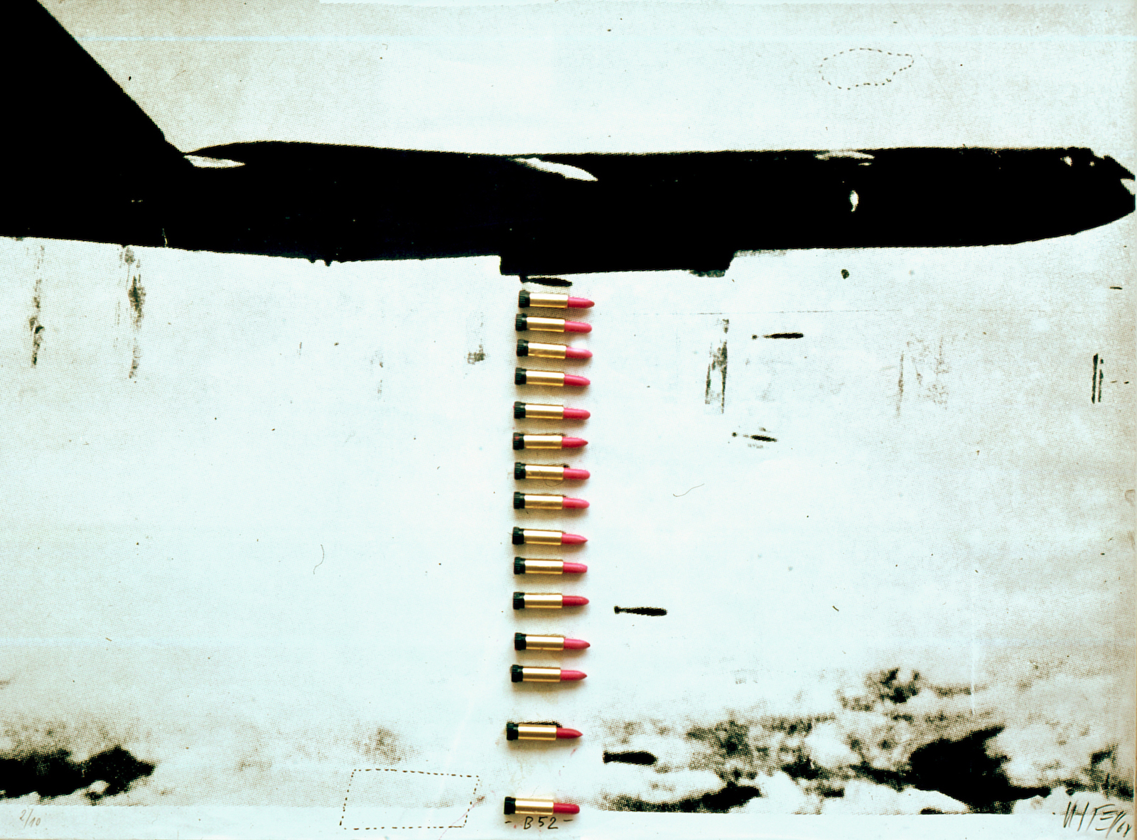 Wolf Vostell, B 52 Lipstick Bomber, 1968, © Boris Lurie Art Foundation
